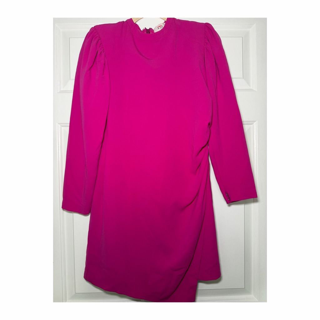 A.L.C. Vibrant Pink Long Sleeve Dress